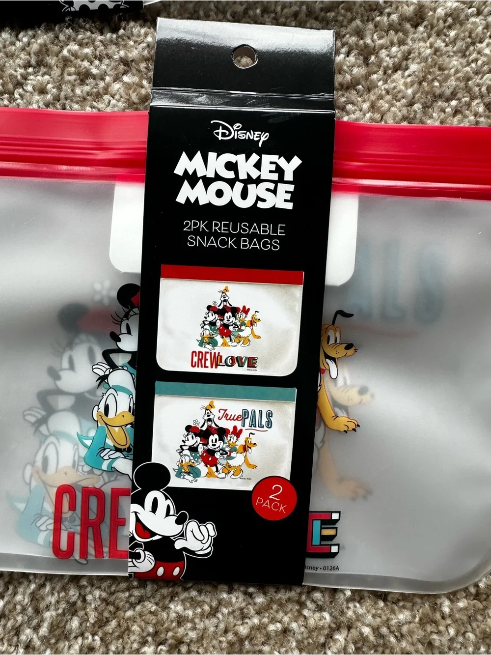 New Disney Set of Reusable Snack Bags